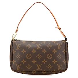 Louis Vuitton-Pochete Acessório Monograma Louis Vuitton-Marrom