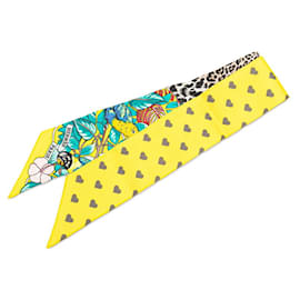Hermès-Hermes Twilly Jungle Love Scarf-Multiple colors,Beige,Yellow