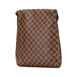 Louis Vuitton-Bolsa de ombro longa Louis Vuitton Damier Musette Salsa-Marrom