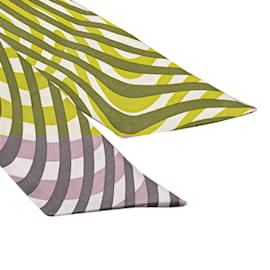 Hermès-Hermes Twilly ONDE DE CHIC Green Silk Scarf-Green