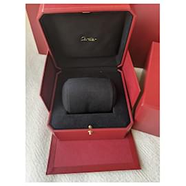 Cartier-Love Trinity JUC Bracelet Bangle Cuff Cushion Box Paper Bag-Red