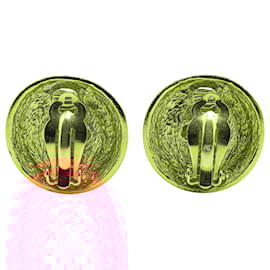 Chanel-Chanel Gold Gold Plated Faux Pearl Round Clip on Earrings-Golden