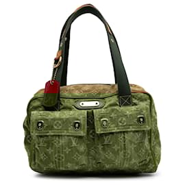 Louis Vuitton-Louis Vuitton Verde Takashi Murakami Monogramouflage Denim Jasmine-Verde,Verde oliva