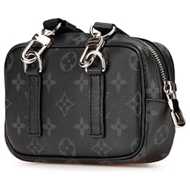 Louis Vuitton-Pochete externa Louis Vuitton Monogram Eclipse Taigarama preta-Preto