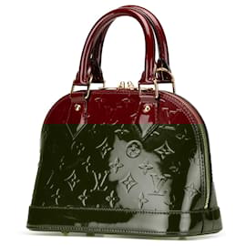 Louis Vuitton-Louis Vuitton Vernis Alma BB Vermelho-Vermelho,Bordeaux