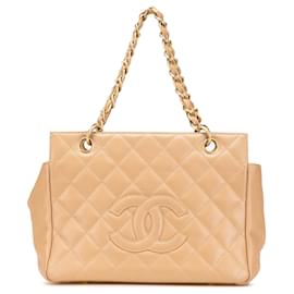 Chanel-Chanel Brown Petite Caviar Timeless Tote-Brown,Flesh