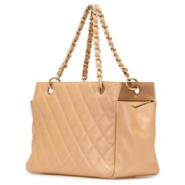 Chanel-Chanel Brown Petite Caviar Timeless Tote-Brown,Flesh