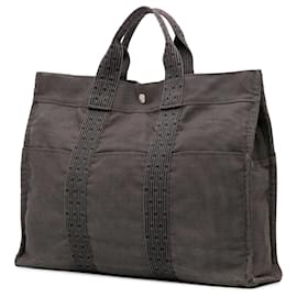 Hermès-Hermès Brown Toile Herline MM-Brown