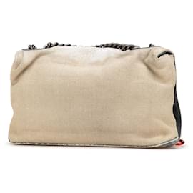 Chanel-Chanel Brown Medium Canvas Graffiti Tromp L Oeil Oh My Boy Flap-Brown,Beige