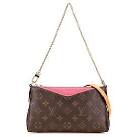 Louis Vuitton-Louis Vuitton Brown Monogram Pallas Clutch-Brown