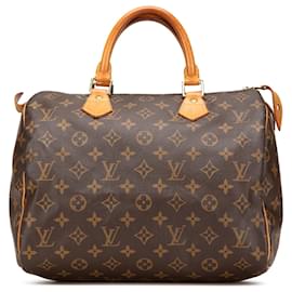 Louis Vuitton-Louis Vuitton Speedy 30 Monograma Marrom-Marrom