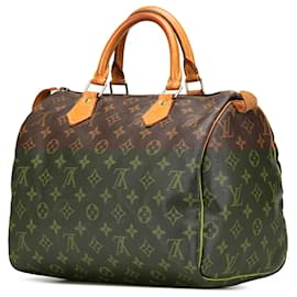 Louis Vuitton-Louis Vuitton Speedy 30 Monograma Marrom-Marrom