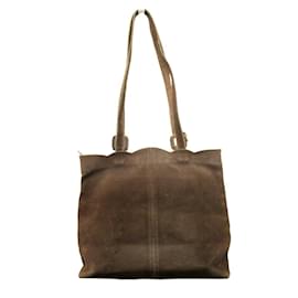 Fendi-Fendi Vintage Suede Handbag-Brown