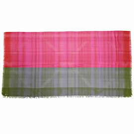 Christian Dior-Christian Dior Cannage Jacquard Large Stole-Pink,Red