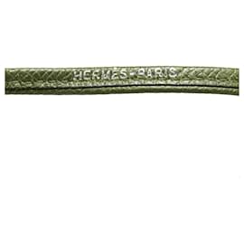 Hermès-Hermès Red Leather Ultrasonic Dog Whistle Necklace-Silvery,Red