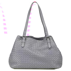 Bottega Veneta-Bottega Veneta Pink Medium Nappa Intrecciato Cesta Tote-Pink