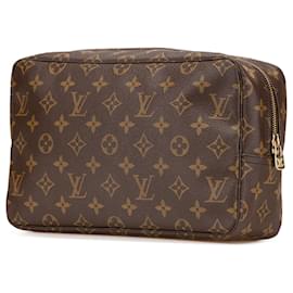 Louis Vuitton-Louis Vuitton Trousse Toilette 28 Marrom Monograma-Marrom