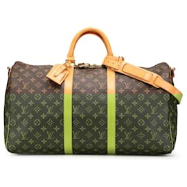 Louis Vuitton-Louis Vuitton Brown Monogram Keepall Bandouliere 50-Brown