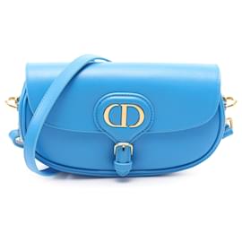 Dior-Dior Blue Calfskin Bobby East West Crossbody-Blue,Other