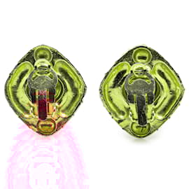 Chanel-Chanel Gold Gold Plated Diamond Crystal Clip on Earrings-Golden