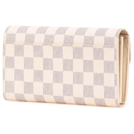Louis Vuitton-Louis Vuitton White Damier Azur Sarah Long Wallet-White