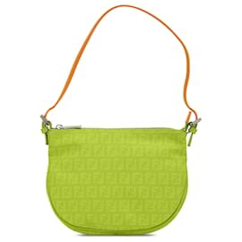 Fendi-Fendi Orange Zucchino Canvas Hobo-Orange