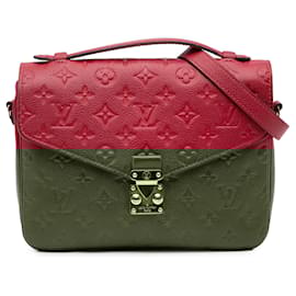 Louis Vuitton-Louis Vuitton Red Monogram Empreinte Pochette Metis-Red