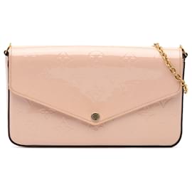 Louis Vuitton-Pochette Felicie Vernis Monogram Rosa Louis Vuitton-Rosa