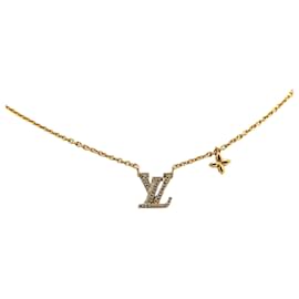 Louis Vuitton-Colar Pendente Icônico em Cristal LV Banhado a Ouro da Louis Vuitton-Dourado