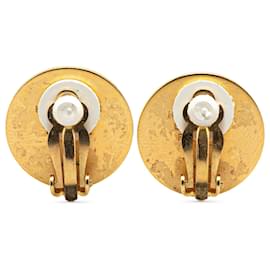 Hermès-Boucles d'oreilles clip-on en bijouterie fantaisie plaquées or Hermès Gold-Doré