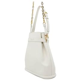 Dior-Dior White Medium Embossed Calfskin CEst Dior Bag-White