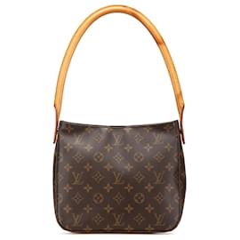 Louis Vuitton-Louis Vuitton Marrom Monograma Looping MM-Marrom