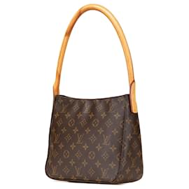 Louis Vuitton-Louis Vuitton Marrom Monograma Looping MM-Marrom