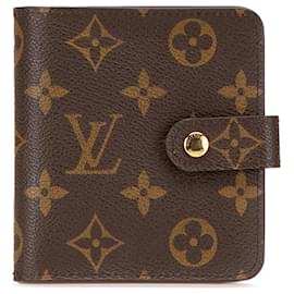 Louis Vuitton-Carteira compacta dobrável marrom em monograma Louis Vuitton-Marrom
