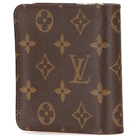 Louis Vuitton-Carteira compacta dobrável marrom em monograma Louis Vuitton-Marrom