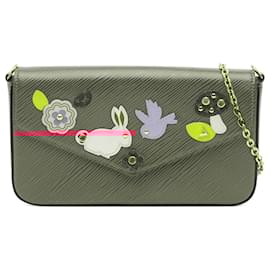 Louis Vuitton-Pochete Felicie Patchwork Epi Rosa Louis Vuitton-Rosa