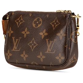 Louis Vuitton-Mini Pochette Acessórios Monograma Marrom Louis Vuitton-Marrom