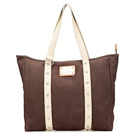 Louis Vuitton-Louis Vuitton Brown Antigua Cabas GM-Brown,Dark brown