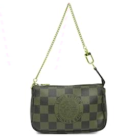 Louis Vuitton-Mini Pochette Accessoires Louis Vuitton em Damier Ébène marrom-Marrom