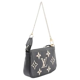 Louis Vuitton-Mini Pochette Accessoires Monogram Empreinte Bicolor Preto Louis Vuitton-Preto