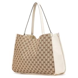 Gucci-Gucci Brown Medium GG Canvas Horsebit 1955 Tote-Brown,Other