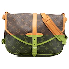 Louis Vuitton-Louis Vuitton Monograma Marrom Saumur 30-Marrom
