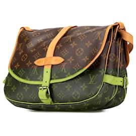 Louis Vuitton-Louis Vuitton Monograma Marrom Saumur 30-Marrom