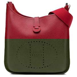 Hermès-Hermès Red Togo Evelyne I GM-Red