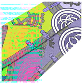 Hermès-Hermès Green Grande Tenue Silk Twilly Scarf-Other