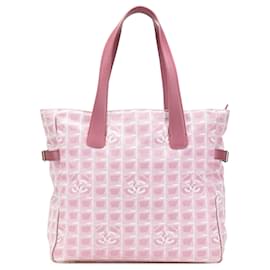 Chanel-Chanel Pink New Travel Line Nylon Tote-Pink