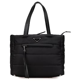 Prada-Prada Black Tessuto Bomber Tote-Black