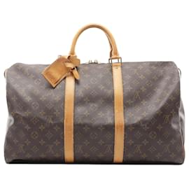 Louis Vuitton-Louis Vuitton Brown Monogram Keepall 50-Brown