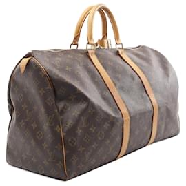 Louis Vuitton-Louis Vuitton Brown Monogram Keepall 50-Brown