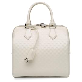 Louis Vuitton-Louis Vuitton Speedy Cube MM Damier Facette Branco-Branco